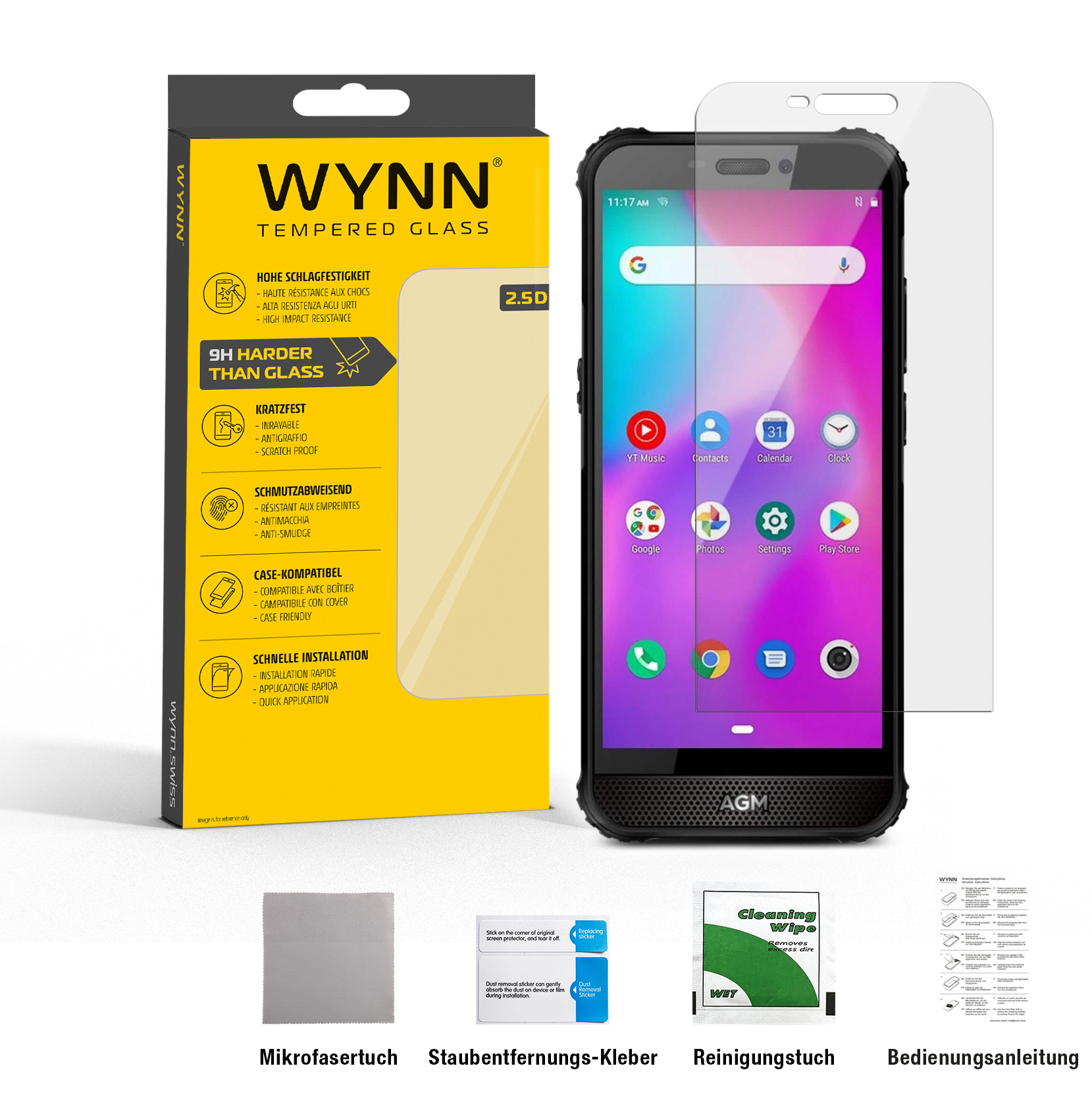 WYNN AGM A10 2.5D Extra Clear Schutzglas