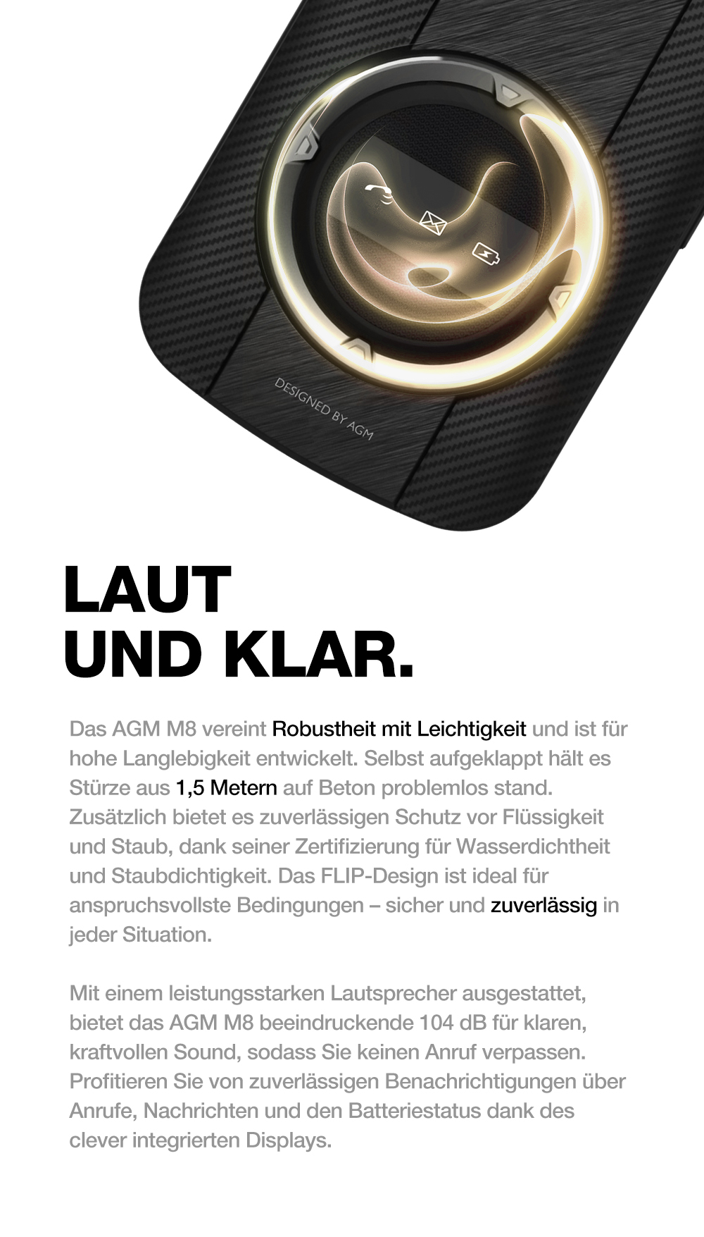 M8 Flip 4G Swiss Edition  Robust, leistungsstark, inkl