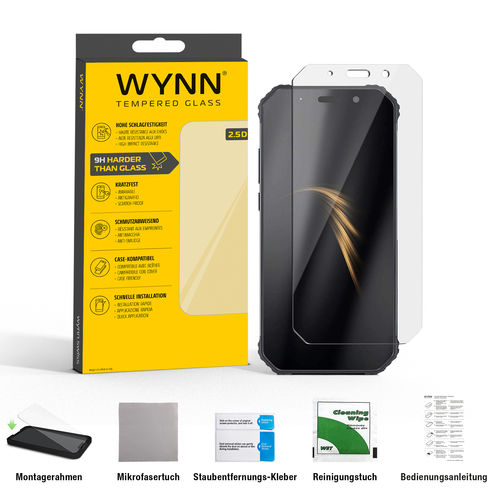 WYNN Schutzglas AGM A9 2.5D Extra Clear