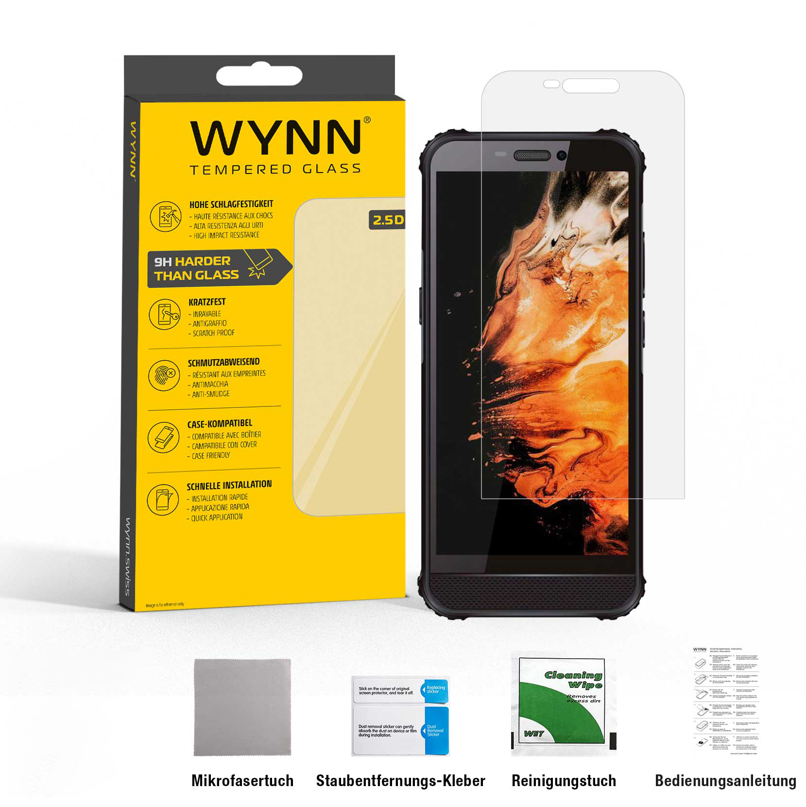 WYNN® 2.5D Extra Clear Schutzglas AGM H3 Swiss Edition